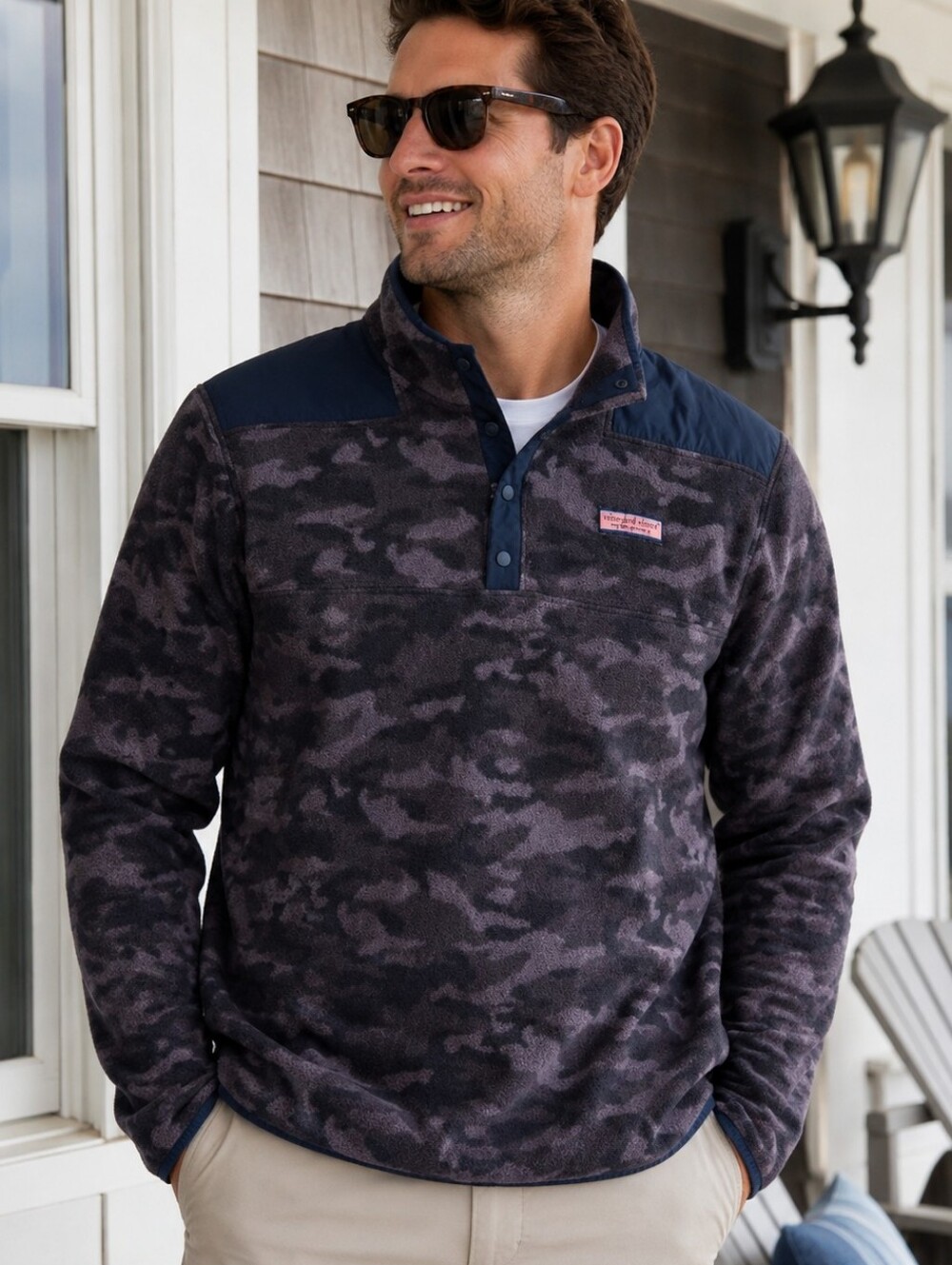 Vineyard Vines Men’s Shep Shirt Camo Fleece Pullover XXL